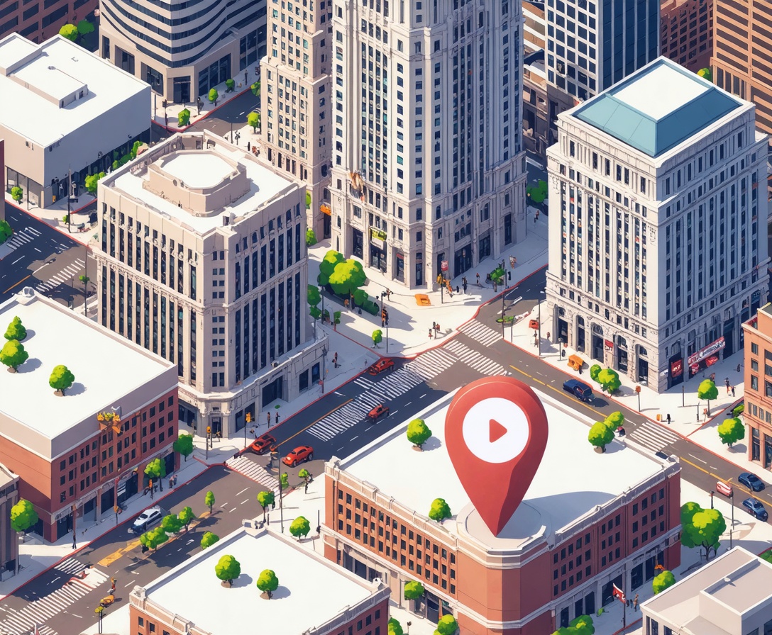 A detailed 3D map of downtown Austin showing the strategic location of IT Career Forge on Congress Avenue.